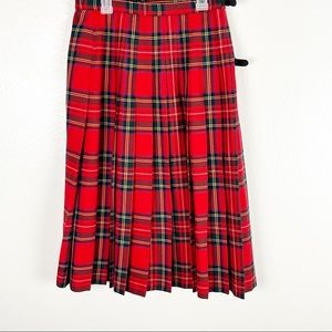 HECTOR RUSSELL KILTMAKER 100% Pure Wool Red Plaid Side Buckles Kilt, OSFM